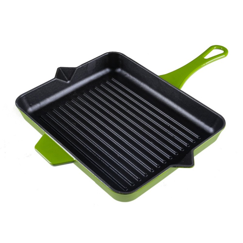 Tigaie grill din fontă emailată Hosse, Bamboo, 26x32cm - 