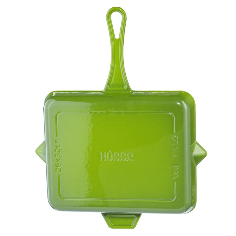 Tigaie grill din fontă emailată Hosse, Bamboo, 26x32cm | Tigaie grill din fontă Tigaie grill din fontă emailată Hosse, Bamboo, 26x32cm | Tigaie grill din fontă | Tigaie din fontă |