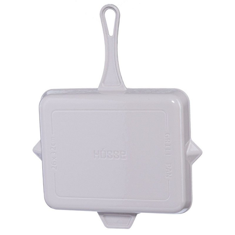 Tigaie grill din fontă emailată Hosse, Ivory, 26x32cm | Tigaie grill din fontă Tigaie grill din fontă emailată Hosse, Ivory, 26x32cm | Tigaie grill din fontă | Tigaie din fontă |